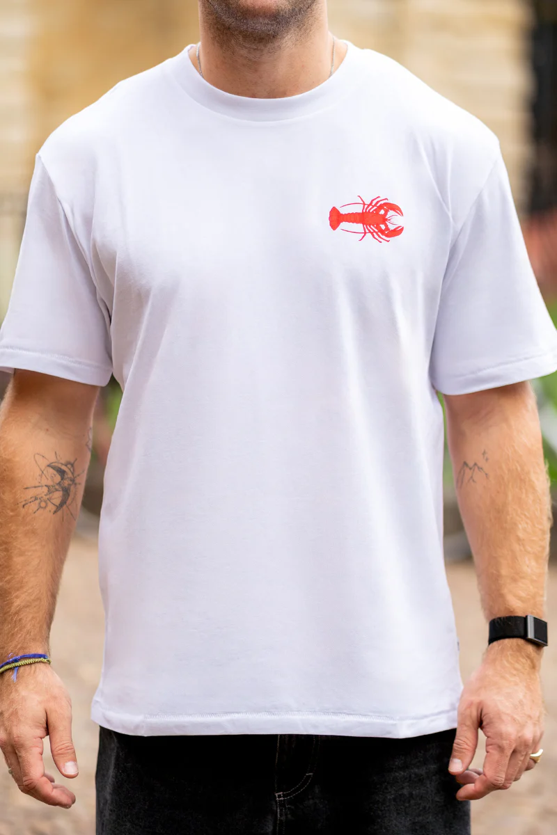 White Tee with Lobster - Image 2