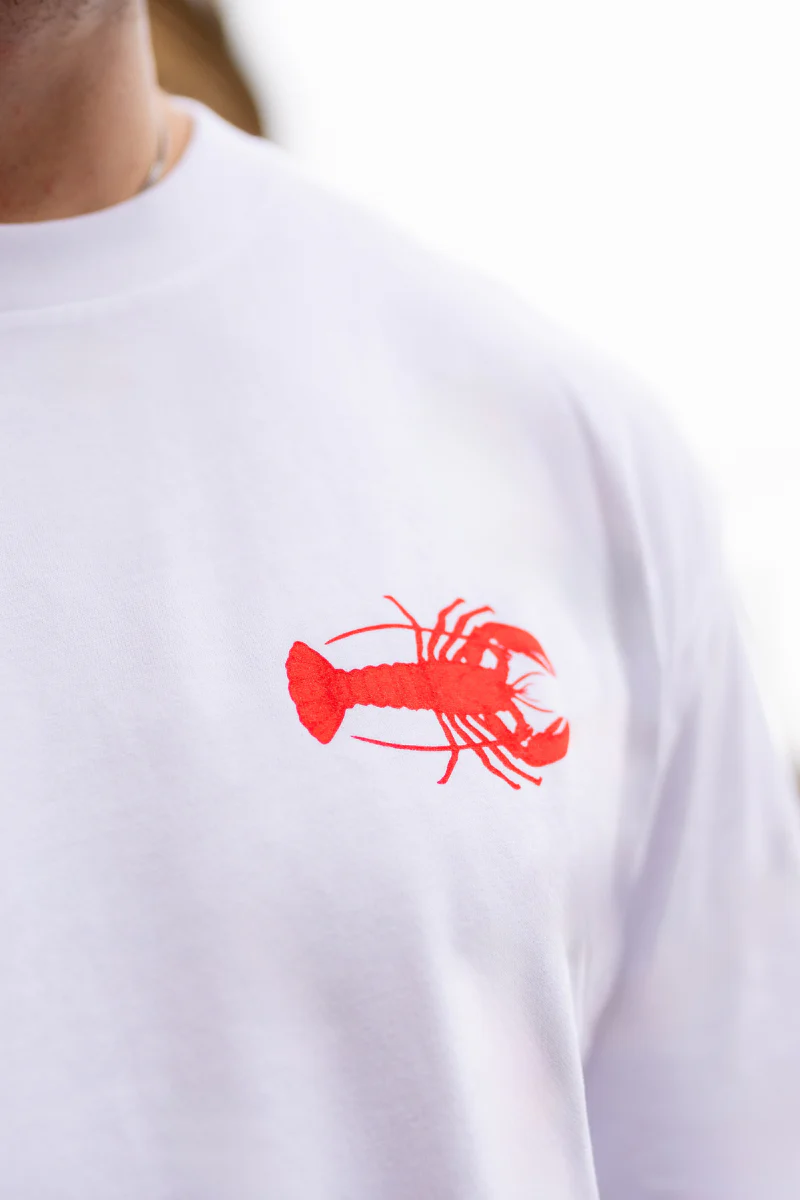 White Tee with Lobster - Image 4