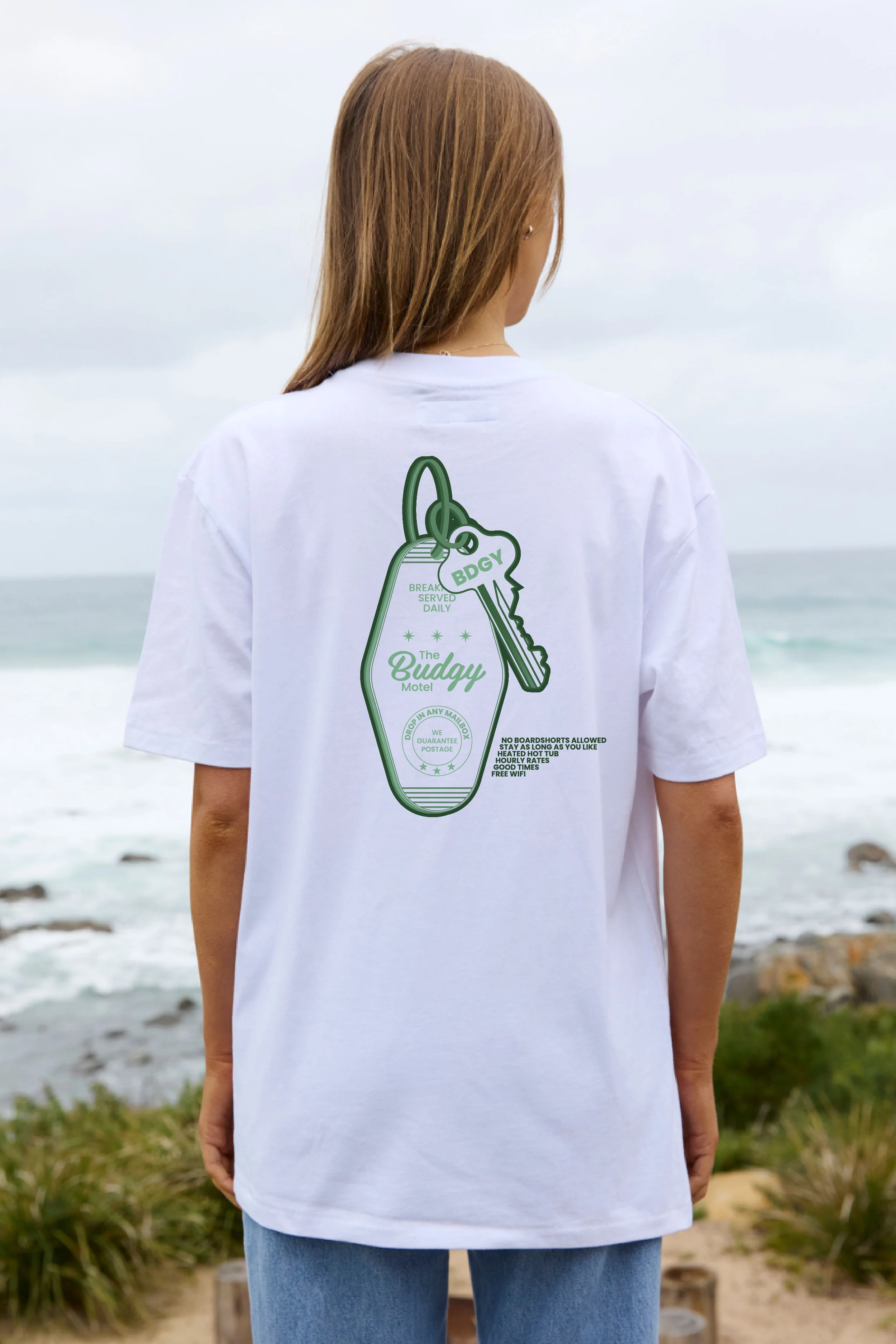 White Tee with Motel Key - Image 7