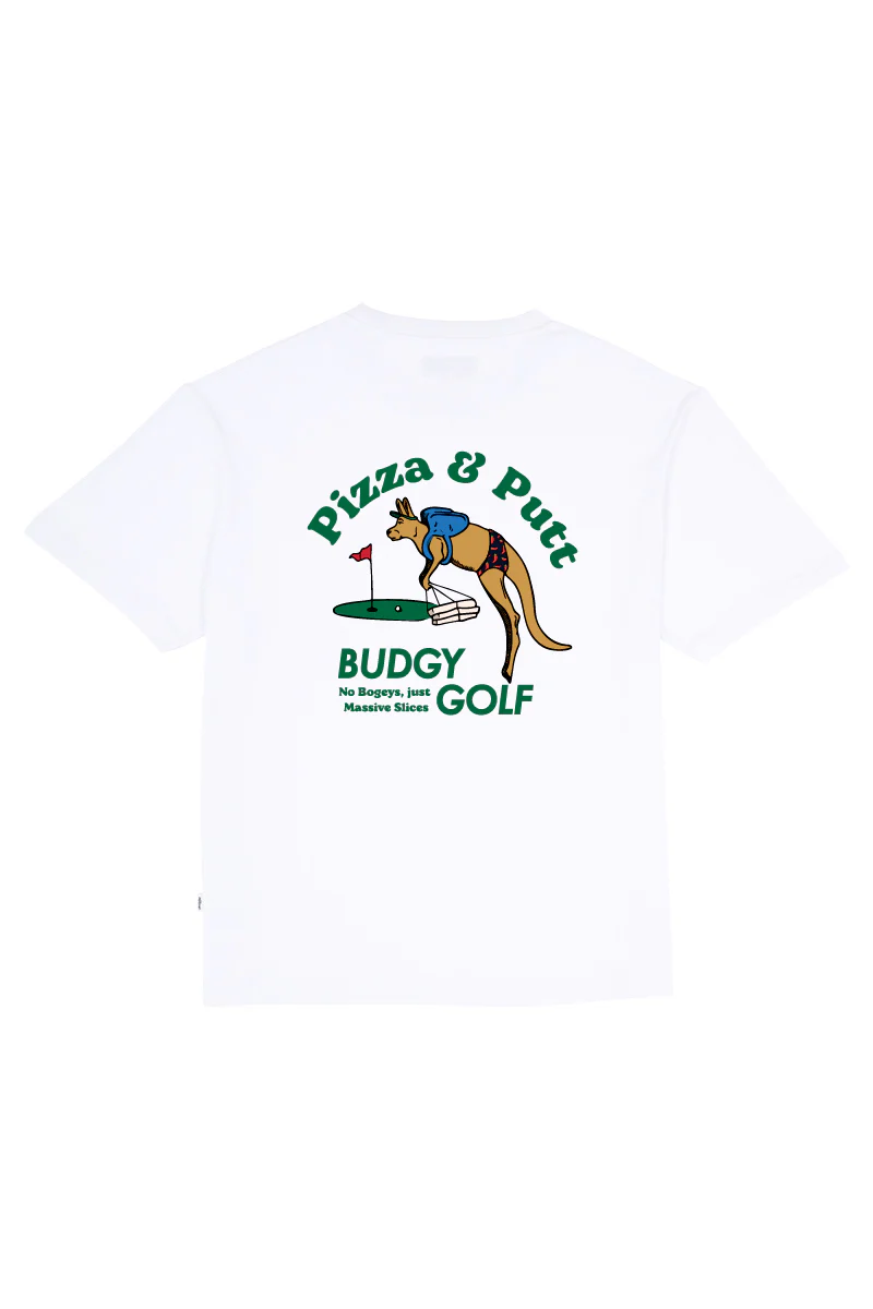 White Tee with Pizza and Putt - Image 5