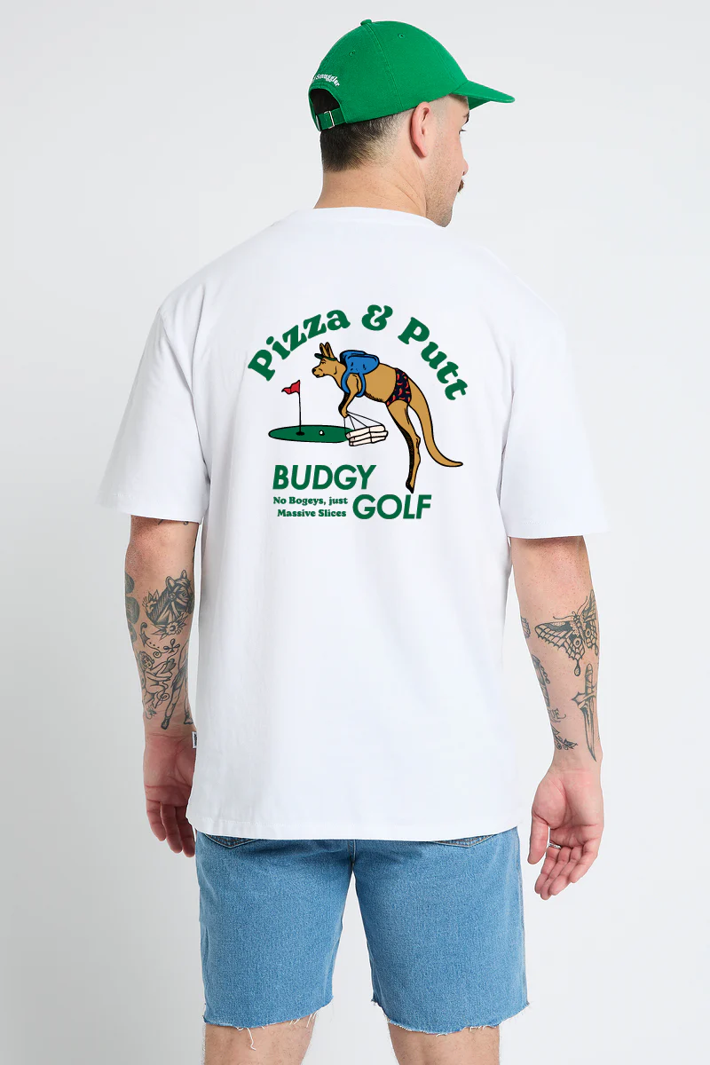 White Tee with Pizza and Putt - Image 7