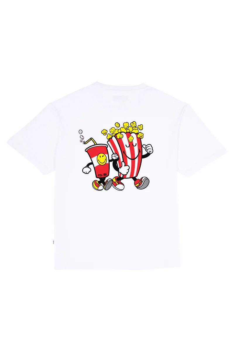 White Tee with Smiley World 1 - Image 3
