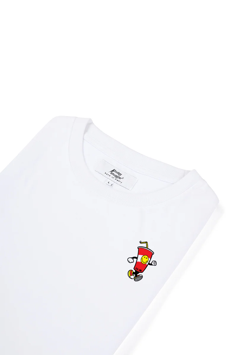 White Tee with Smiley World 1 - Image 4