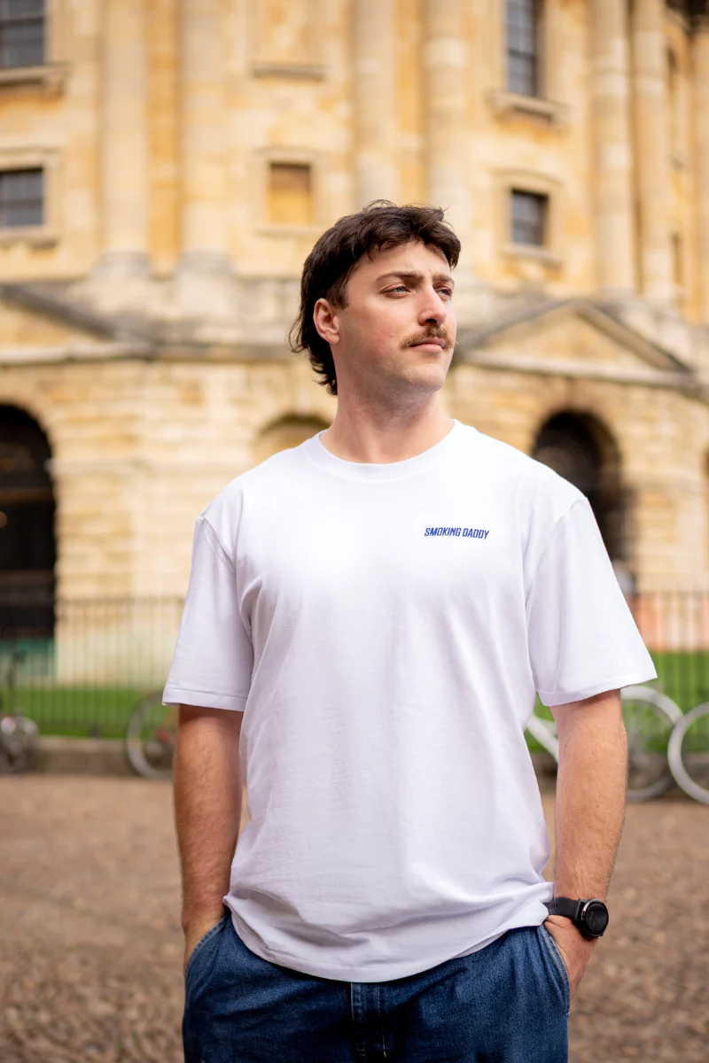 White Tee with Smoking Daddy - Image 2
