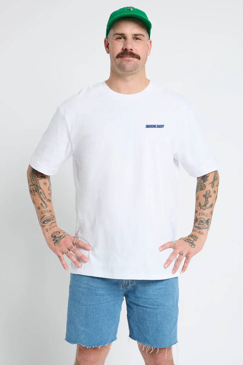 White Tee with Smoking Daddy - Image 5