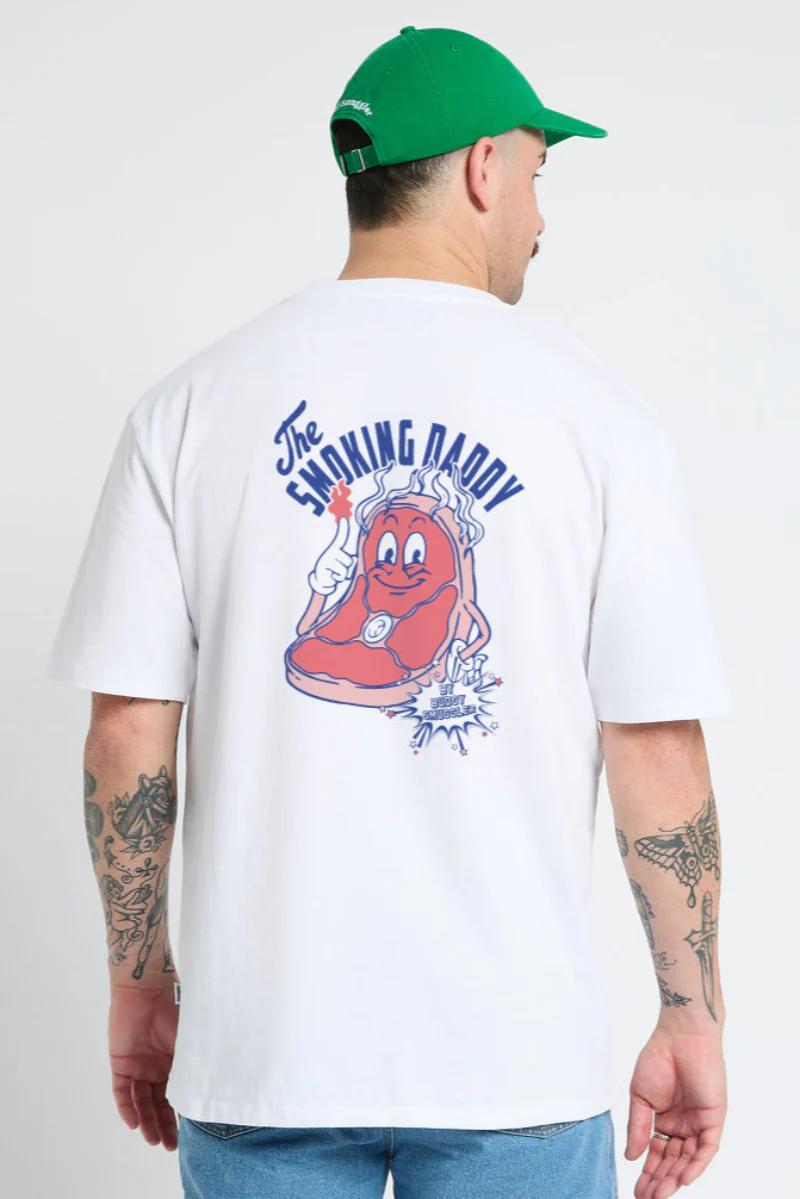 White Tee with Smoking Daddy - Image 7