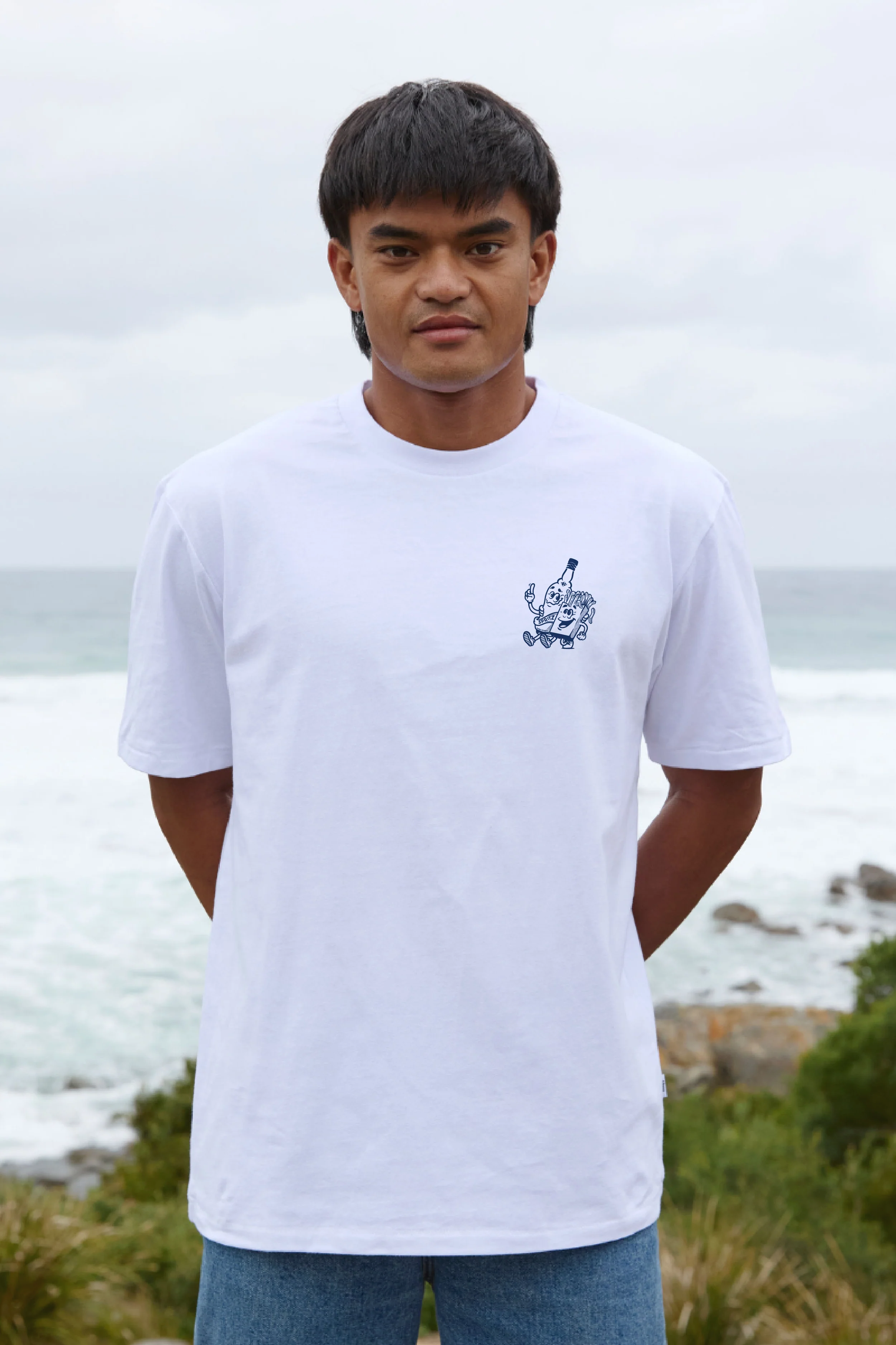 White Tee with Sprites and Frites - Image 5