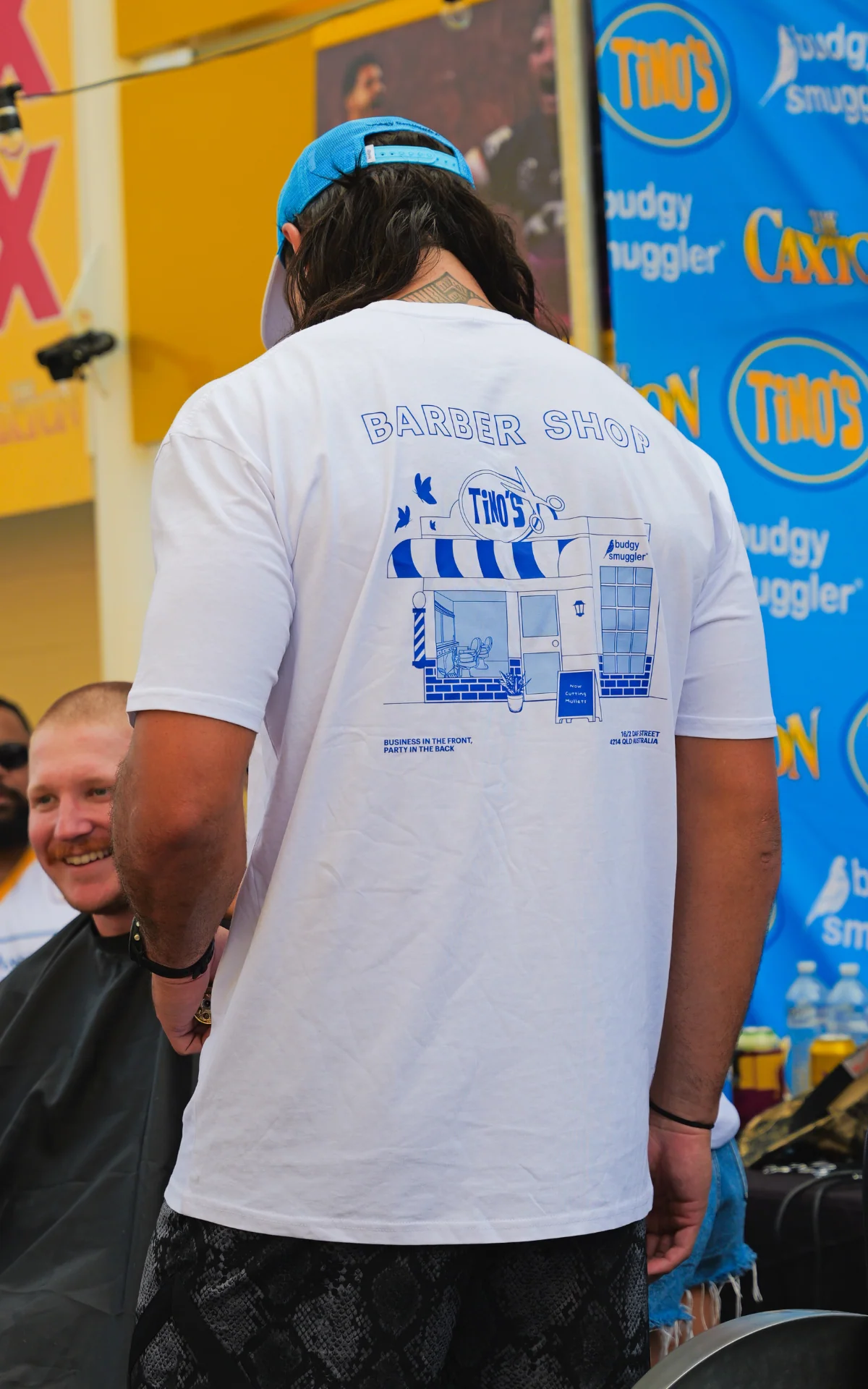 White Tee with Tino Barbershop - Image 7