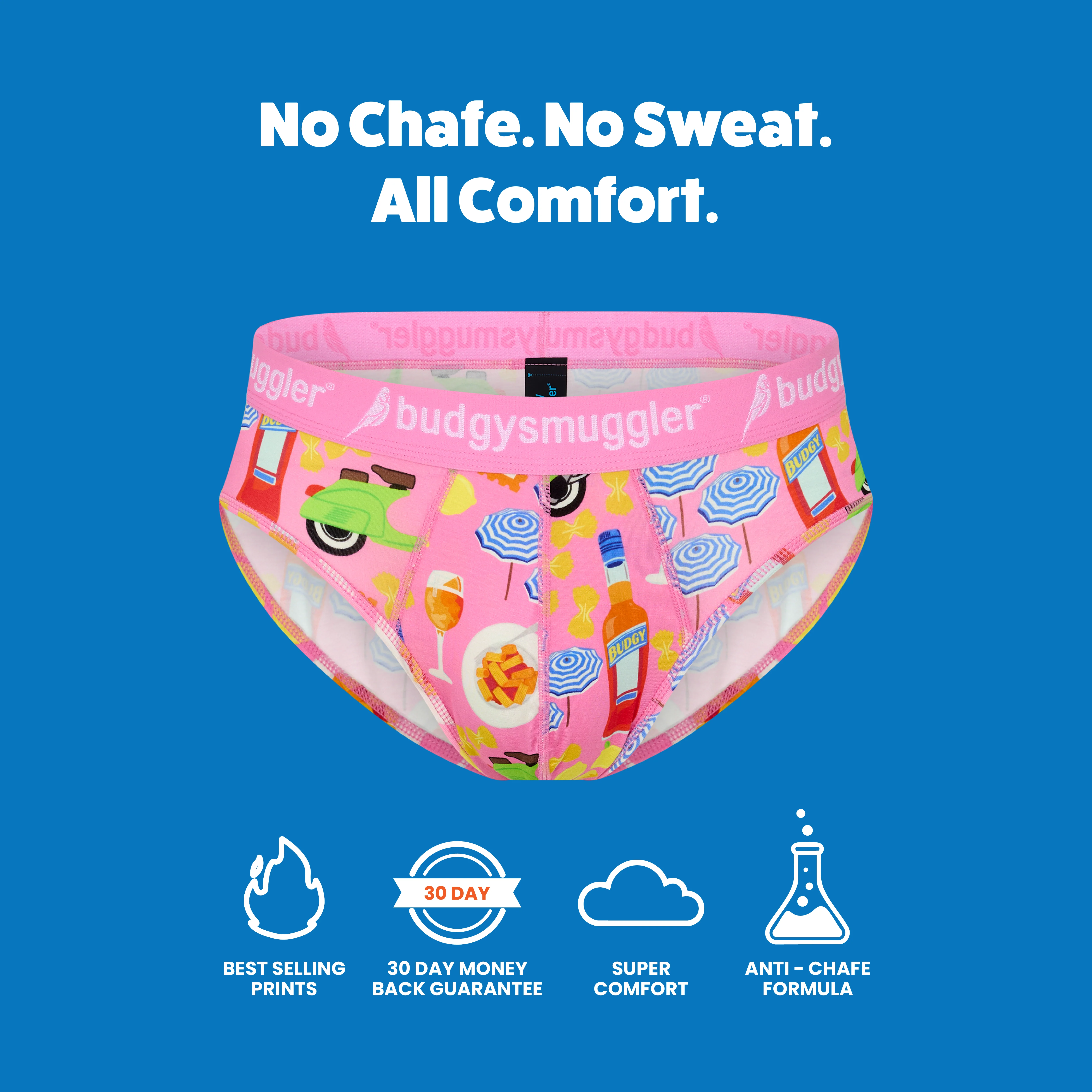 Men's Underwear Briefs in Pink Amalfi - Image 3